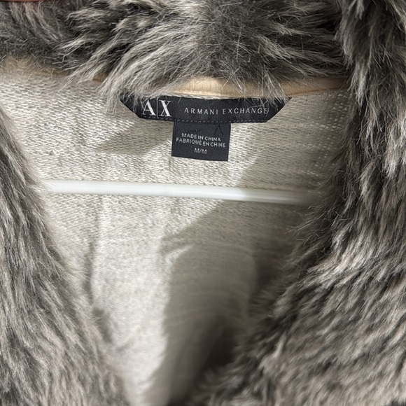 Armani Exchange A | X Size medium jacket coat cardigan fuzzy sweater jacket AX - Picture 5 of 10